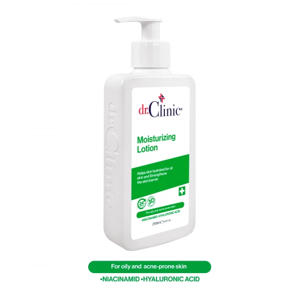 Dr.Clinic Nemlendirici Vücut Losyonu Yağlı ve Sivilceye Meyilli Ciltler 250 ml