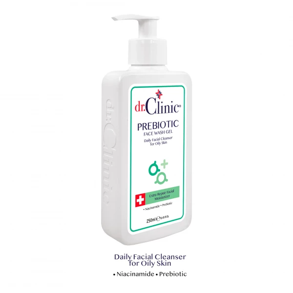 Dr. Clinic Prebiyotik Yüz Yıkama Jeli 250 ml (Yağlı Ciltler) Yeşil