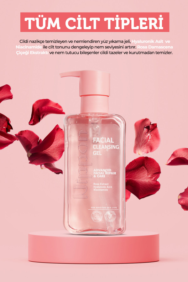 Nippon Yüz Yıkama Jeli 350 ML Pembe