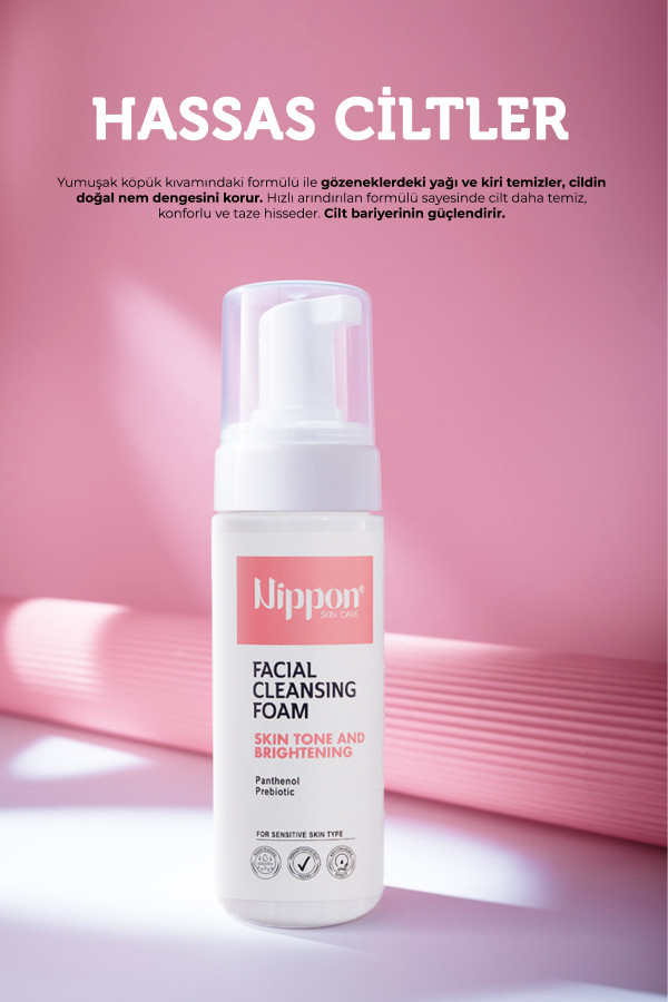 Nippon Cilt Ton Eşitleyici ve Aydınlatıcı Yüz Temizleme Köpüğü 150 Ml