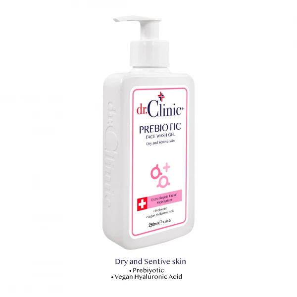 Dr. Clinic Prebiyotik Yüz Yıkama Jeli 250 ml (Hassas Ciltler) Pembe
