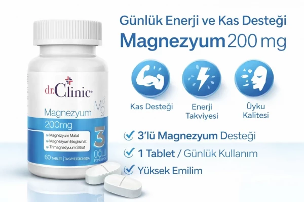 Dr.Clinic Magnezyum Tablet Üçlü Fonksiyon