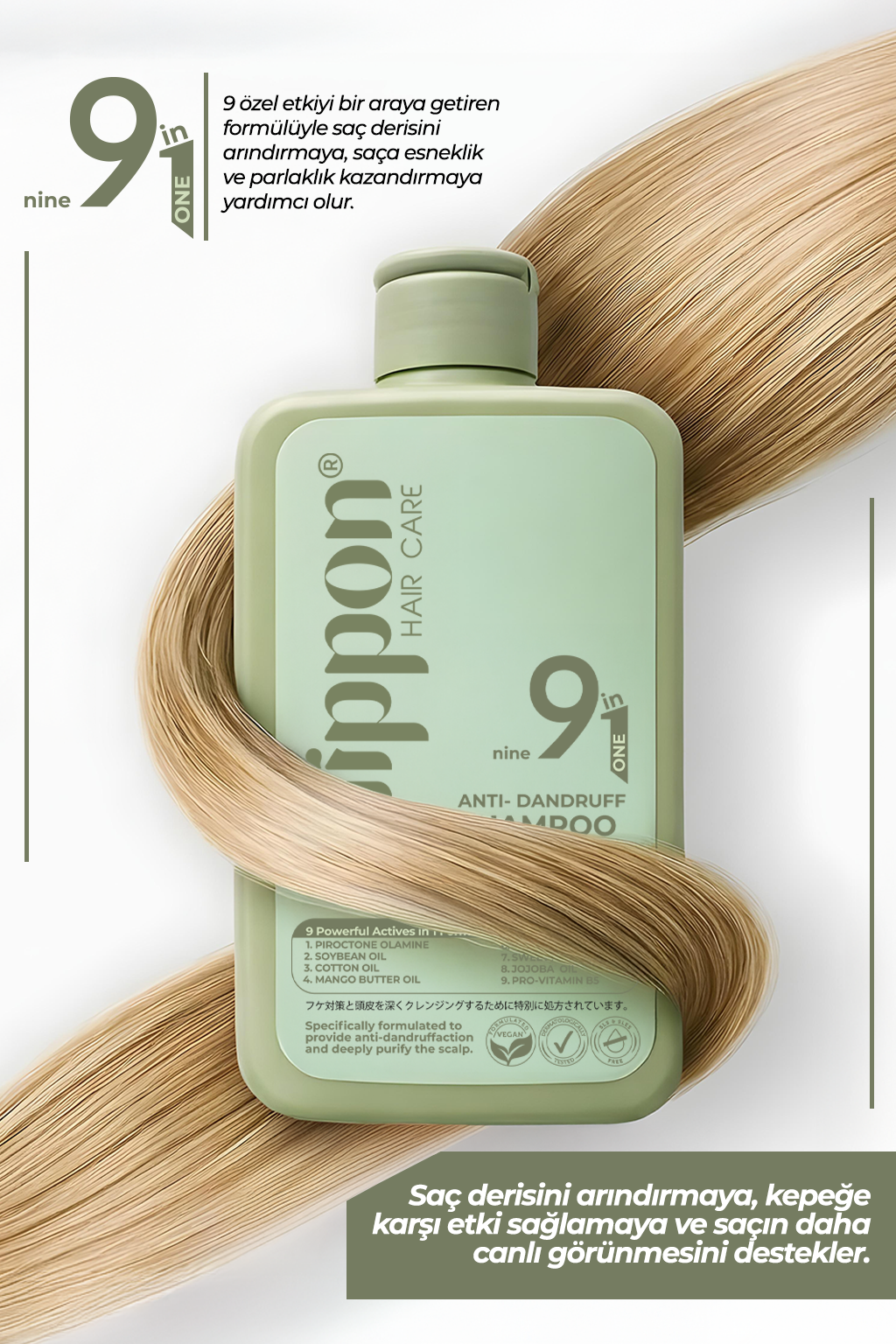 Nippon Kepek Karşıtı 9 İn 1 Kepek Karşıtı Şampuan 400 Ml